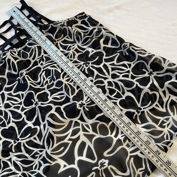 🦋3/40 CANDY COUTURE Sheer Lattice Trim Tank Top (L) - Picture 12 of 16